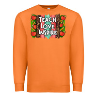 Carrot teach love inspire brushstroke with  and pen leopard Premium Sweatshirt - Artiststas