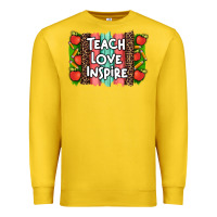 Lemon teach love inspire brushstroke with  and pen leopard Premium Sweatshirt - Artiststas