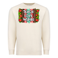 Sandshell teach love inspire brushstroke with  and pen leopard Premium Sweatshirt - Artiststas