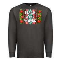 Smoke teach love inspire brushstroke with  and pen leopard Premium Sweatshirt - Artiststas