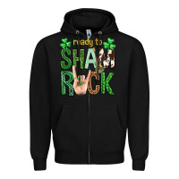 Black Ready to shamrock St. Patrick's Day Zipper Hoodie - Neo Western