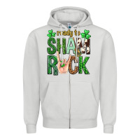 Dove Grey Ready to shamrock St. Patrick's Day Zipper Hoodie - Neo Western