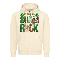Sandshell Ready to shamrock St. Patrick's Day Zipper Hoodie - Neo Western