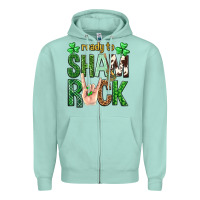 Seafoam Ready to shamrock St. Patrick's Day Zipper Hoodie - Neo Western
