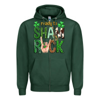 Sports Green Ready to shamrock St. Patrick's Day Zipper Hoodie - Neo Western