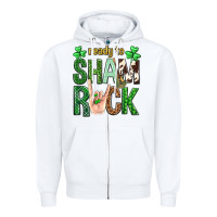White Ready to shamrock St. Patrick's Day Zipper Hoodie - Neo Western