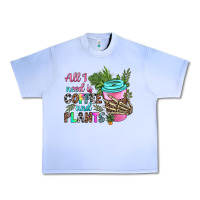 Grape Ice all i need is coffee and plants Urban Heavy Tee - texasbilliewilder
