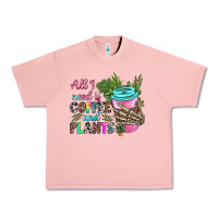Salmon all i need is coffee and plants Urban Heavy Tee - texasbilliewilder
