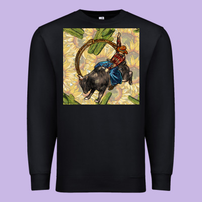 Rodeo Seamless Pattern Premium Sweatshirt Designed By Bundleandbundleshop