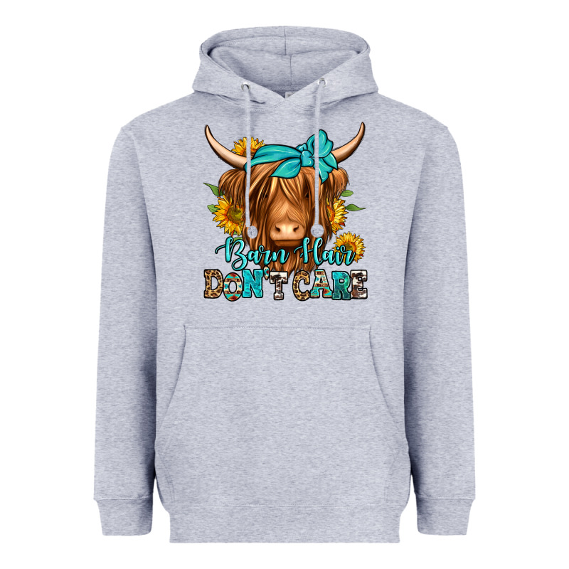 Barn Hair Don't Care Long Haired Cow Heavyweight Hoodie by Jasminsmagicworld | Teevron