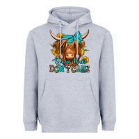 Heather Grey barn hair don't care long haired cow Heavyweight Hoodie - Jasminsmagicworld
