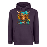 Plum barn hair don't care long haired cow Heavyweight Hoodie - Jasminsmagicworld