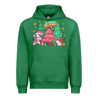 Emerald Unicorn Christmas trees Urban Hoodie - NancyCooperArtShop