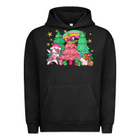 Pigment Black Unicorn Christmas trees Urban Hoodie - NancyCooperArtShop
