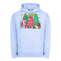 Pigment Grape Ice Unicorn Christmas trees Urban Hoodie - NancyCooperArtShop