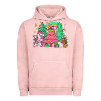 Pigment Salmon Unicorn Christmas trees Urban Hoodie - NancyCooperArtShop