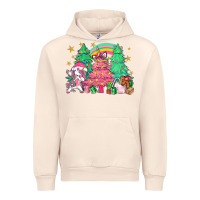 Sandshell Unicorn Christmas trees Urban Hoodie - NancyCooperArtShop