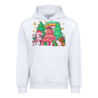 White Unicorn Christmas trees Urban Hoodie - NancyCooperArtShop