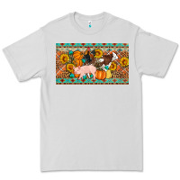 Dove Grey Fall farm animals cow pig rooster Premium Tee - Artiststas
