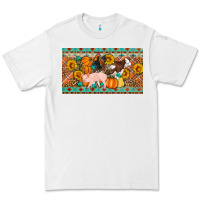 White Fall farm animals cow pig rooster Premium Tee - Artiststas