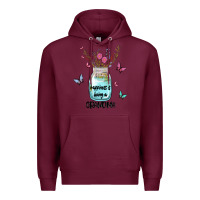 Burgundy grandma preview costom name Premium Hoodie - MaliasSmallBusiness
