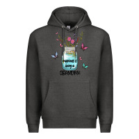 Charcoal Heather grandma preview costom name Premium Hoodie - MaliasSmallBusiness