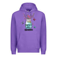Purple grandma preview costom name Premium Hoodie - MaliasSmallBusiness