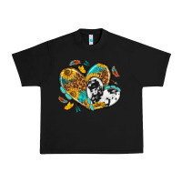 Black cowhide leopard hearts Urban Heavy Tee - texasbilliewilder