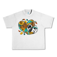 Lunar Rock cowhide leopard hearts Urban Heavy Tee - texasbilliewilder