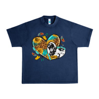 Cowhide Leopard Hearts Urban Heavy Tee | Teevron
