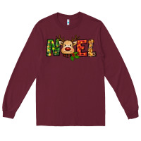 Burgundy reindeer noel christmas Long Sleeve Tee - RanaPortraitStore