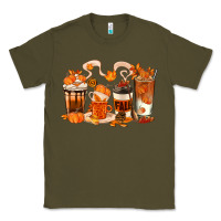 Army Green Fall Coffee Cups Classic Tee - texasbilliewilder