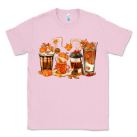 Bubblegum Pink Fall Coffee Cups Classic Tee - texasbilliewilder