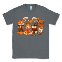 Charcoal Heather Fall Coffee Cups Classic Tee - texasbilliewilder