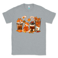 Heather Grey Fall Coffee Cups Classic Tee - texasbilliewilder