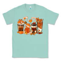 Seafoam Fall Coffee Cups Classic Tee - texasbilliewilder