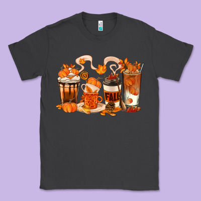 Fall Coffee Cups Classic Tee Designed By Texasbilliewilder