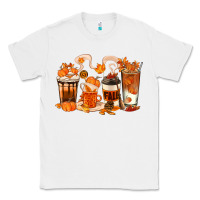 White Fall Coffee Cups Classic Tee - texasbilliewilder