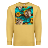 Antique Gold appaloosa horses and sunflowers seamless pattern Premium Sweatshirt - BundleAndBundleShop