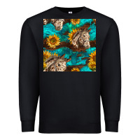 Black appaloosa horses and sunflowers seamless pattern Premium Sweatshirt - BundleAndBundleShop