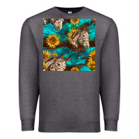 Charcoal Heather appaloosa horses and sunflowers seamless pattern Premium Sweatshirt - BundleAndBundleShop