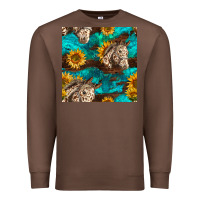 Chestnut appaloosa horses and sunflowers seamless pattern Premium Sweatshirt - BundleAndBundleShop