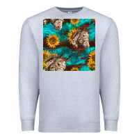 Heather Grey appaloosa horses and sunflowers seamless pattern Premium Sweatshirt - BundleAndBundleShop