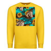 Lemon appaloosa horses and sunflowers seamless pattern Premium Sweatshirt - BundleAndBundleShop