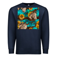 Navy appaloosa horses and sunflowers seamless pattern Premium Sweatshirt - BundleAndBundleShop
