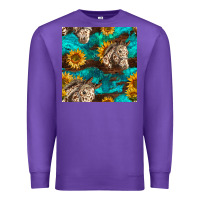 Purple appaloosa horses and sunflowers seamless pattern Premium Sweatshirt - BundleAndBundleShop