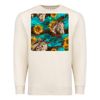 Sandshell appaloosa horses and sunflowers seamless pattern Premium Sweatshirt - BundleAndBundleShop