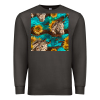 Smoke appaloosa horses and sunflowers seamless pattern Premium Sweatshirt - BundleAndBundleShop