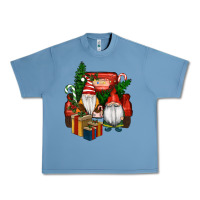 Pebble Blue Christmas Truck And Gnome Urban Heavy Tee - RanaPortraitStore
