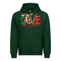 Forest Green love christmas black santa Urban Hoodie - MaliasSmallBusiness